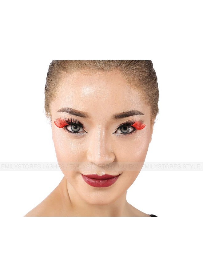 EMILYSTORES Red Black Eyelashes For Costume Halloween Lashes 1 Pair - Image 4