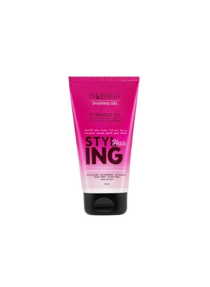 Bobana gel with flax seed oil for strong hair hold - 150 ml