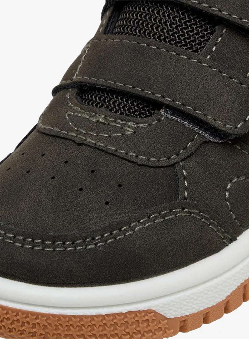 LBL by Shoexpress GREY Boys Hook & Loop Ankle Sneakers for Men | Best Price UAE