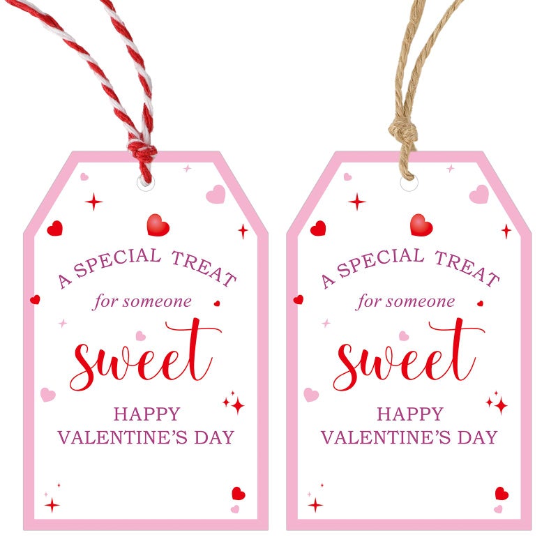 Anwyll Valentines Day Gift Tags Happy Valentine'S Day Tags With String 50Pcs A Special Treat For Someone Sweet Tags Personalized Happy Valentines Day Heart Paper Gift Tag For Gift Wrapping Party Favor - Image 1