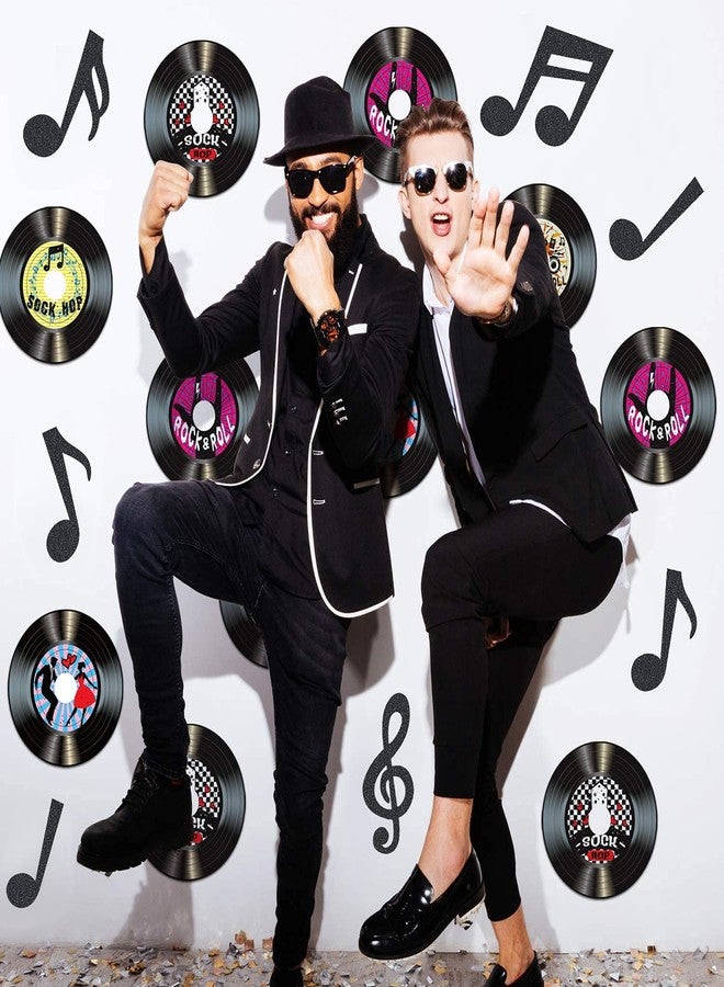 Lecferrarc 42 Pcs Music Notes Cutouts Musical Party Decorations Music Notes Silhouette for Music Theme Birthday Party Supplies Baby Shower School Bulletin Board Craft Home Wall Decor - Image 5