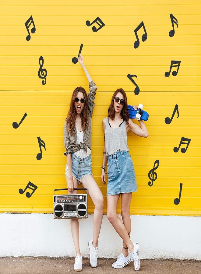 Lecferrarc 42 Pcs Music Notes Cutouts Musical Party Decorations Music Notes Silhouette for Music Theme Birthday Party Supplies Baby Shower School Bulletin Board Craft Home Wall Decor - Image 4