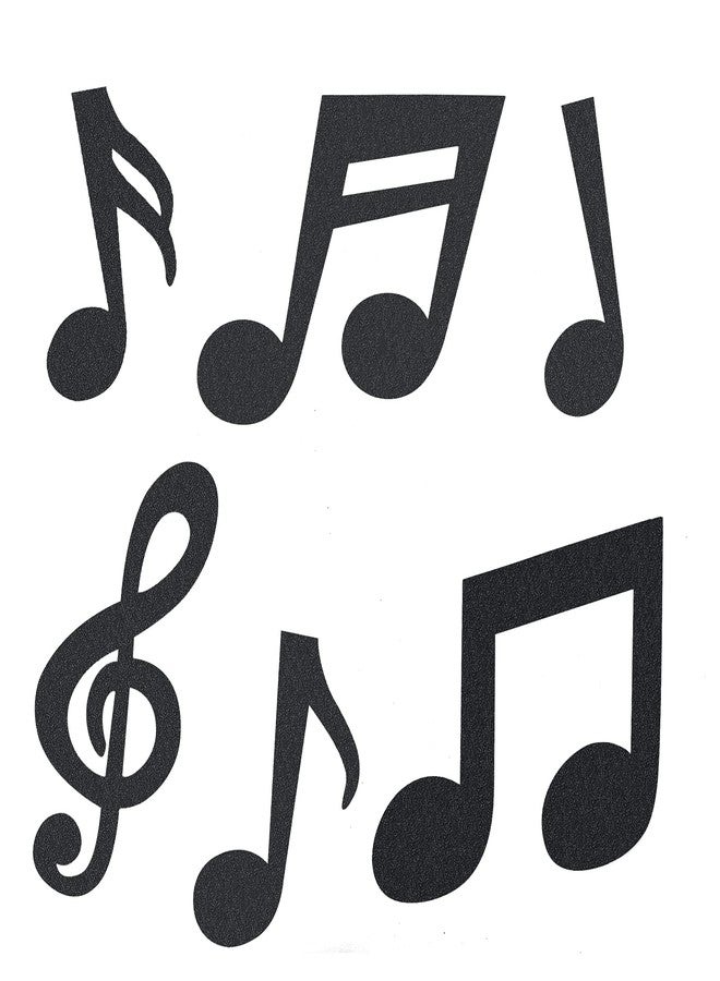 Lecferrarc 42 Pcs Music Notes Cutouts Musical Party Decorations Music Notes Silhouette for Music Theme Birthday Party Supplies Baby Shower School Bulletin Board Craft Home Wall Decor - Image 1