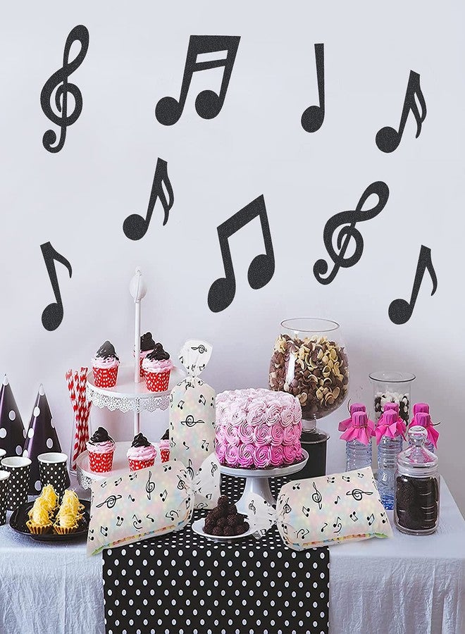 Lecferrarc 42 Pcs Music Notes Cutouts Musical Party Decorations Music Notes Silhouette for Music Theme Birthday Party Supplies Baby Shower School Bulletin Board Craft Home Wall Decor - Image 3