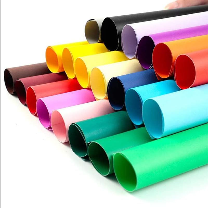 Eclet 40 pcs Color A4 Medium Size Sheets (10 Sheets Each Color) Art and Craft Paper Double Sided Colored Set 44 - Image 1