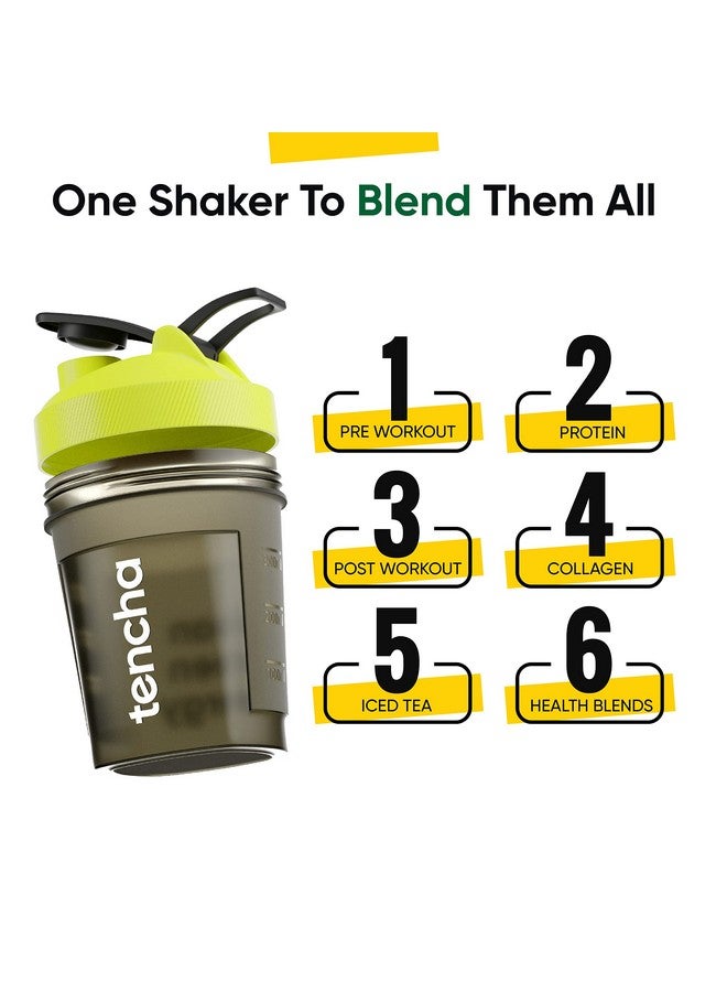 Tencha Plastic Gym Shaker With Mixer Ball | Shaker For Pre-Post Workout & Protein Shake | Leak Proof | 100% Reusable | Bpa Free (Pack Of One), 300 ML, Multicolor - Image 3