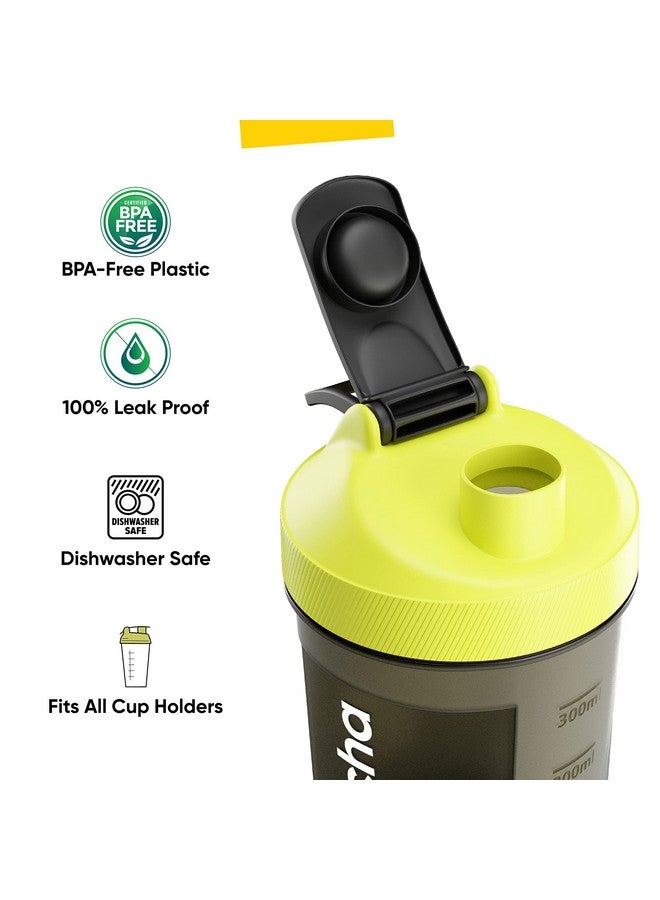 Tencha Plastic Gym Shaker With Mixer Ball | Shaker For Pre-Post Workout & Protein Shake | Leak Proof | 100% Reusable | Bpa Free (Pack Of One), 300 ML, Multicolor - Image 4