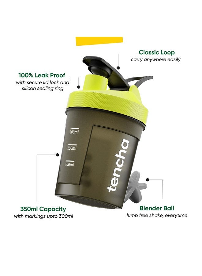 Tencha Plastic Gym Shaker With Mixer Ball | Shaker For Pre-Post Workout & Protein Shake | Leak Proof | 100% Reusable | Bpa Free (Pack Of One), 300 ML, Multicolor - Image 2