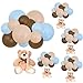 Olutacot 230 Pcs Bear Baby Shower Party Decorations Baby Shower Table Centerpieces with 5 Plush Bear Bulk 225 Balloons Kit Party Table Decor for Baby Shower Birthday Wedding Gender Reveal Blue - Image 2