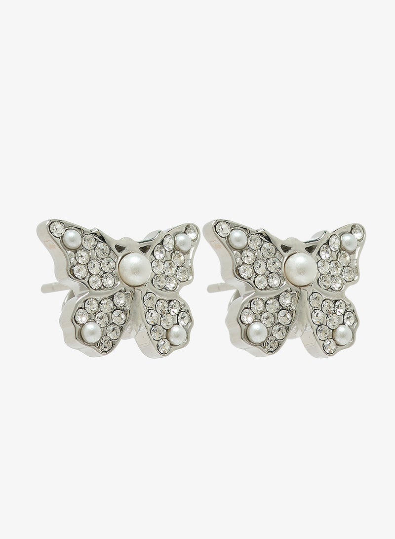 GUESS 14Mm Pave Borboleta Studs - Image 1