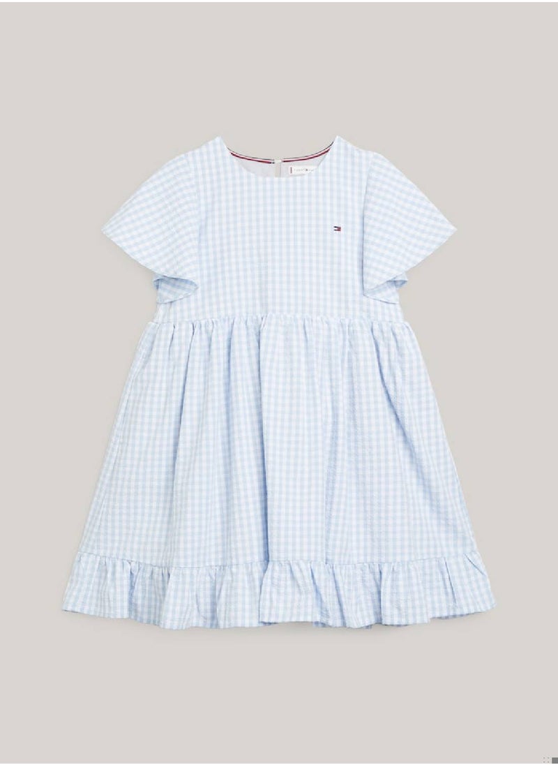 Girls' Gingham Check Dress And Scrunchie Set -  Pure cotton, Blue - pzsku/Z552267A60E18E4C6242FZ/45/_/1724216669/7175d366-46cc-4350-a4f8-fcf9a6559a6b