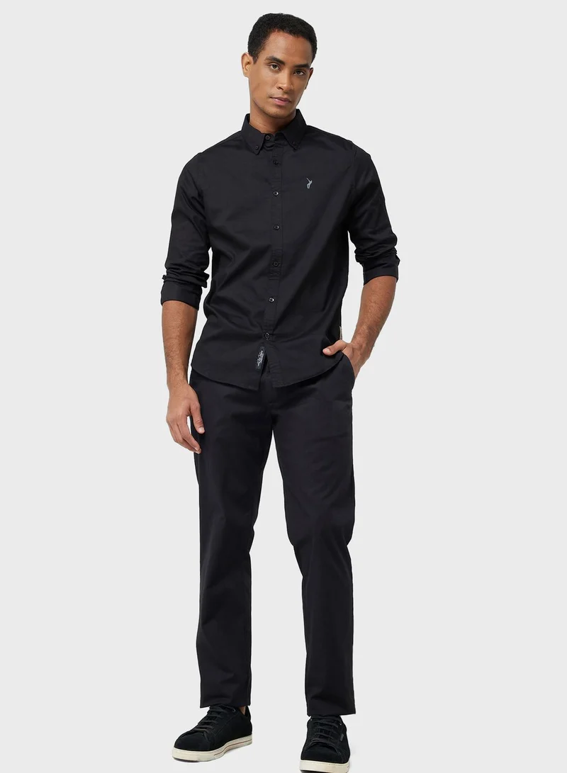 توماس سكوت Thomas Scott Spread Collar Cotton Casual Shirt