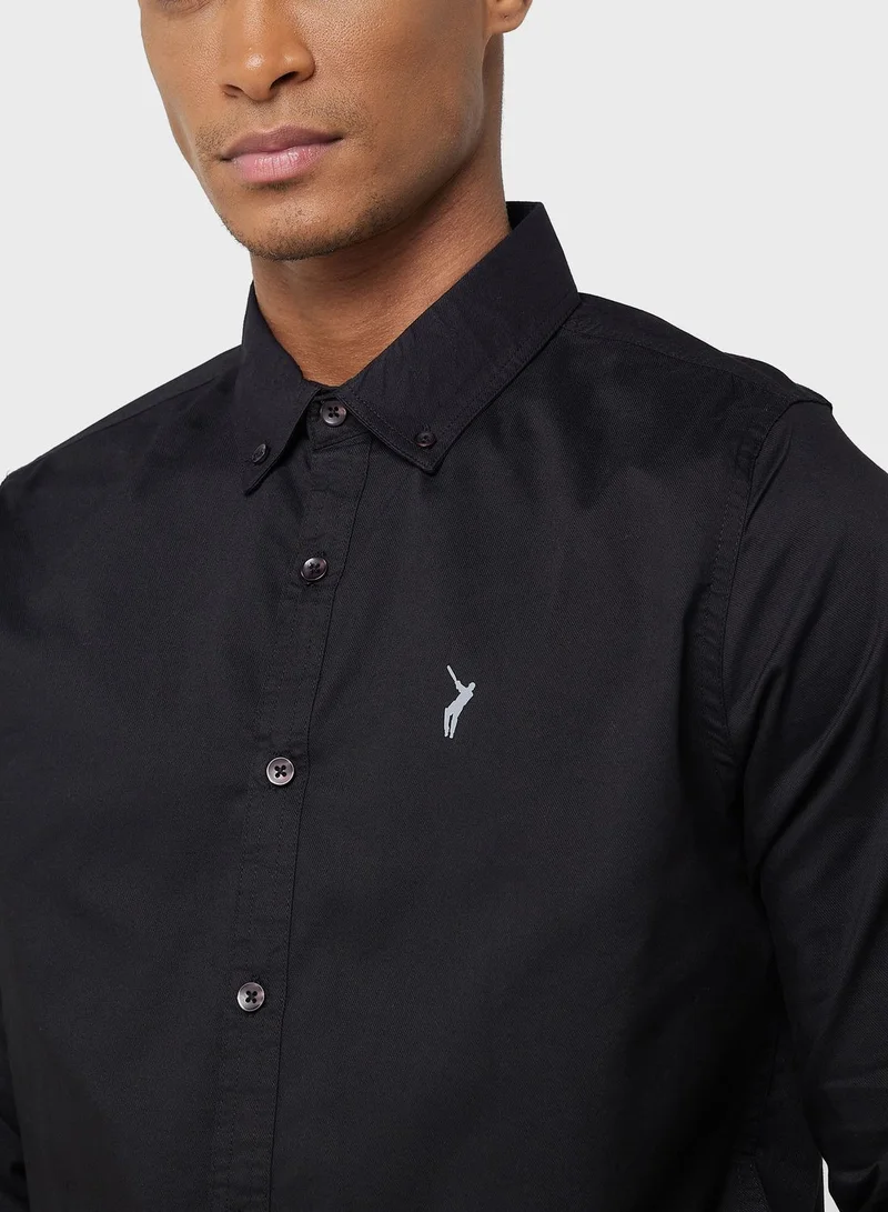 توماس سكوت Thomas Scott Spread Collar Cotton Casual Shirt