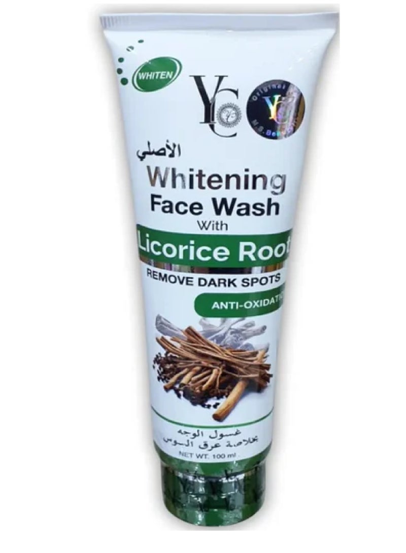 واي سي غسول تبييض الوجه بخلاصة عرق السوس 100 مل