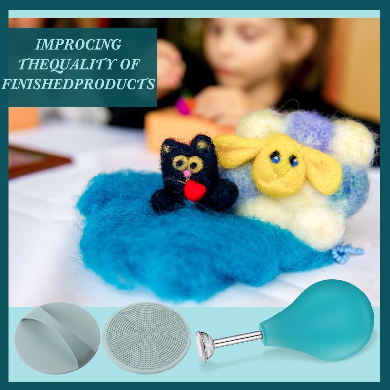 Leinuosen 2pcs Wet Felting Tool Set Include Ball Brause Sprinkler and Wet Felting Tool Great for Working on Seams, Flat Felts, Hat & Slipper Shaping - Image 4