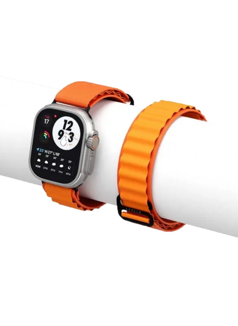 LEVELO Levelo LVNWS49OG 45/49MM Watch Straps ACE Loop Strap Orange  - Image 1