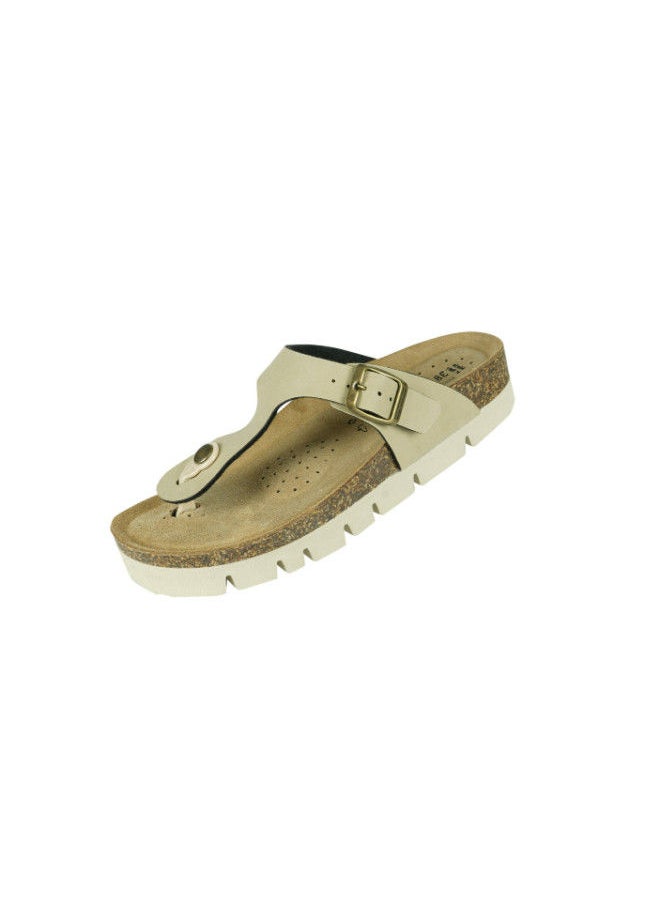 BiOCHIC - Biochic Ladies Slim Thong Sandals Wedge 012-468 6830-Sabbia - Image 1