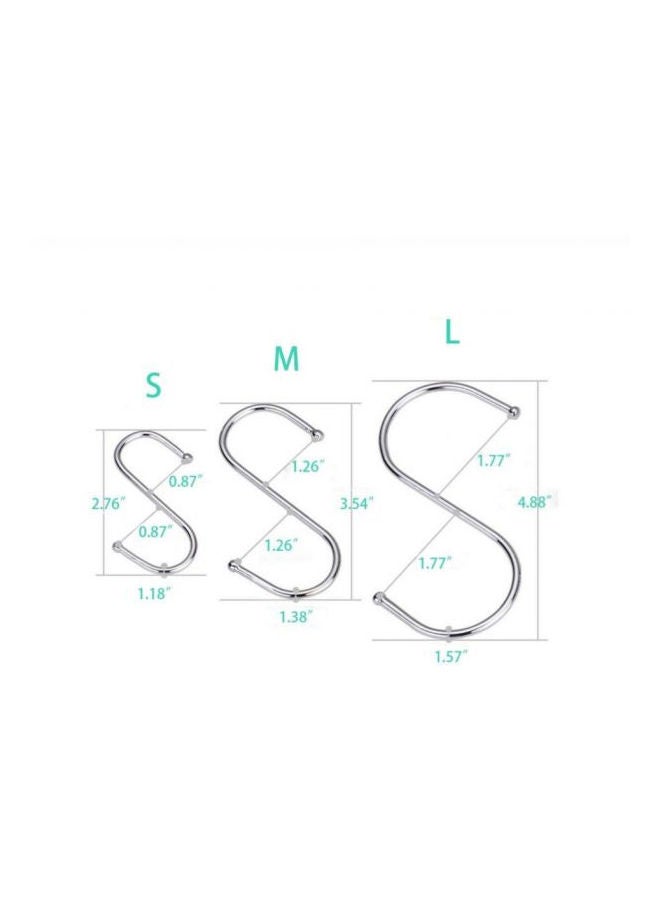 شماعة ملابس دائرية 10 قطع فضي 10x8.4سنتيمتر - Image 2