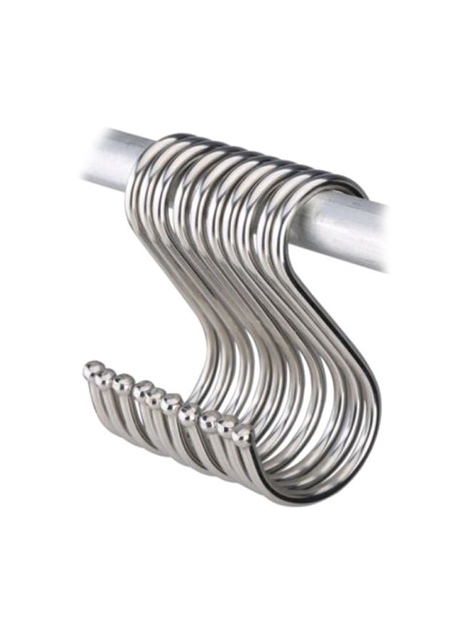 شماعة ملابس دائرية 10 قطع فضي 10x8.4سنتيمتر - Image 1