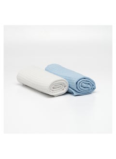 AQM Bless Turkish Cotton Kitchen Cloth/Tea Towel - Sustainable, Soft, and Durable - Dual Textured Design - Every Purchase Makes a Global Impact, Pack of 2