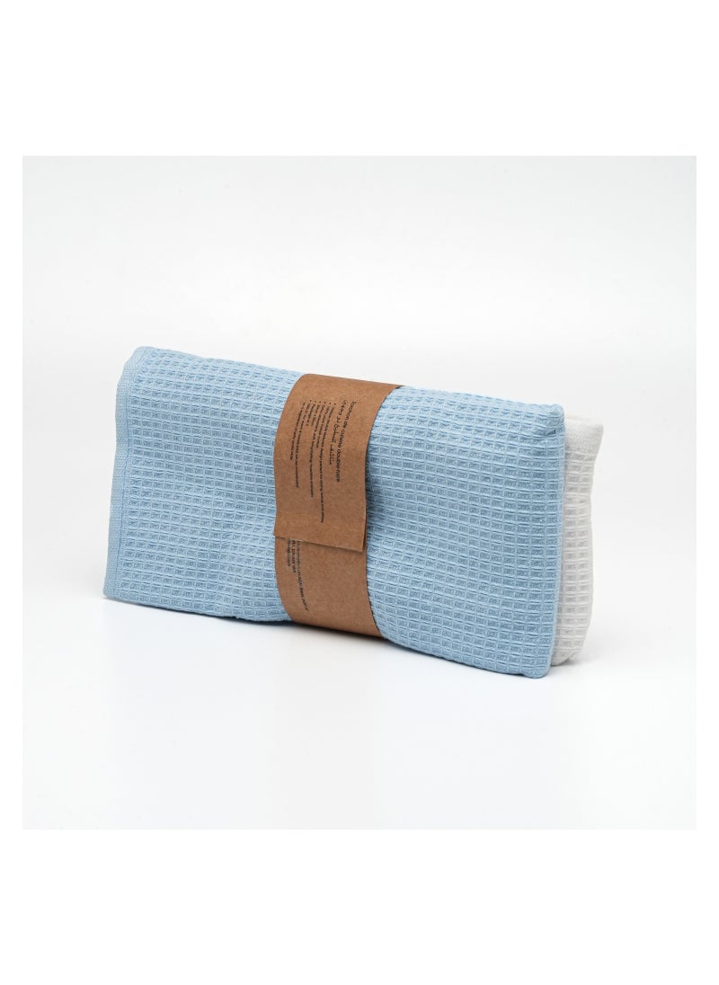 AQMBless - AQM Bless Turkish Cotton Kitchen Cloth/Tea Towel - Sustainable, Soft, and Durable - Dual Textured Design - Every Purchase Makes a Global Impact, Pack of 2 - Image 1