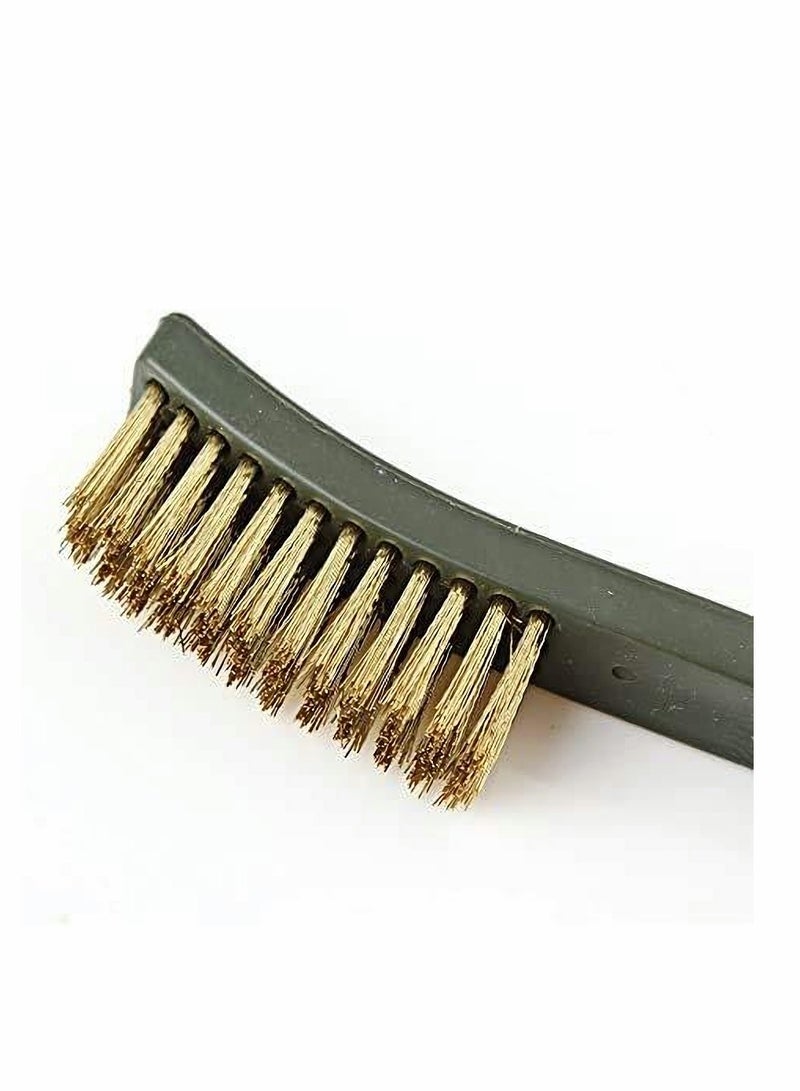 Excefore 3pcs Mini Wire Brush Set, Rust Paint Metal Cleaner, Cleaning Welding Slag and Rust, Handy Steel/Nylon/Brass Set Suitable for Paint/Rust/Dirt - Image 3