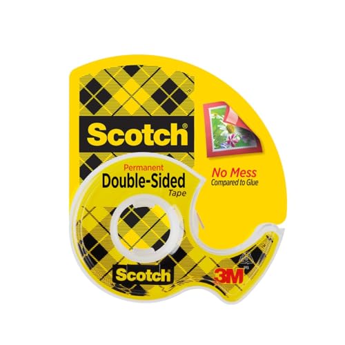 Scotch Double Sided Tape with Tape Dispenser Office and School Supplies for Arts and Crafts Alternative to Scrapbooking Glue 05 in x 250 in 1 Roll with Dispenser - Image 1