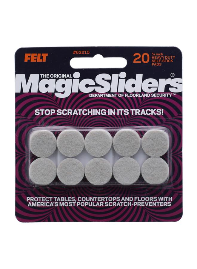 Magic Sliders 20-Piece Heavy Duty Self-Stick Round Felt Pads Oatmeal 3/4inch 63215 - Image 1