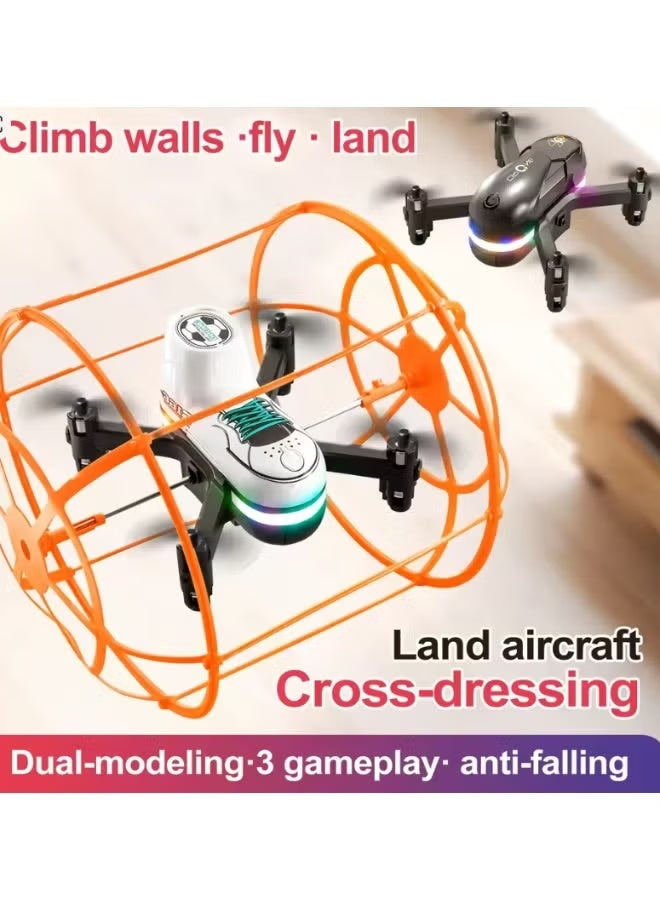 TIGER S166 Mini Foldable Drone with Safety Guard, LED Lights, 360° Flip Stunt, Easy Control, Crash-Resistant Design, Fun Aerial Toy for Kids & Beginners - Image 3