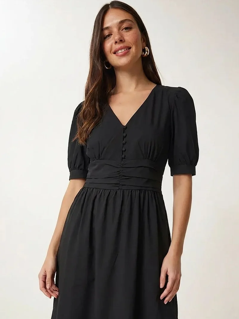 السعادة في إسطنبول ISTANBUL Women's Cotton-blend Poplin Maxi Dress