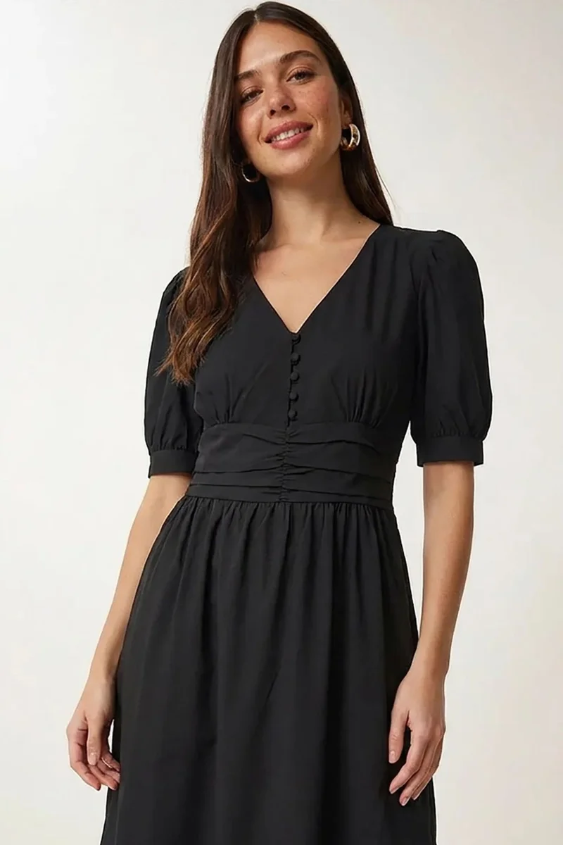 Happiness İstanbul ISTANBUL Women's Cotton-blend Poplin Maxi Dress