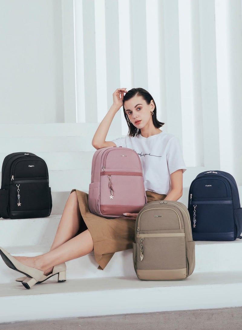 شانتريا CB00648 شنطة لاب توب بزنس مقاومه للماء مناسبه للاناث ذات مساحه تخزينية كبيره جوده عاليه بميداليه من شانتريا - كاكى - Image 4