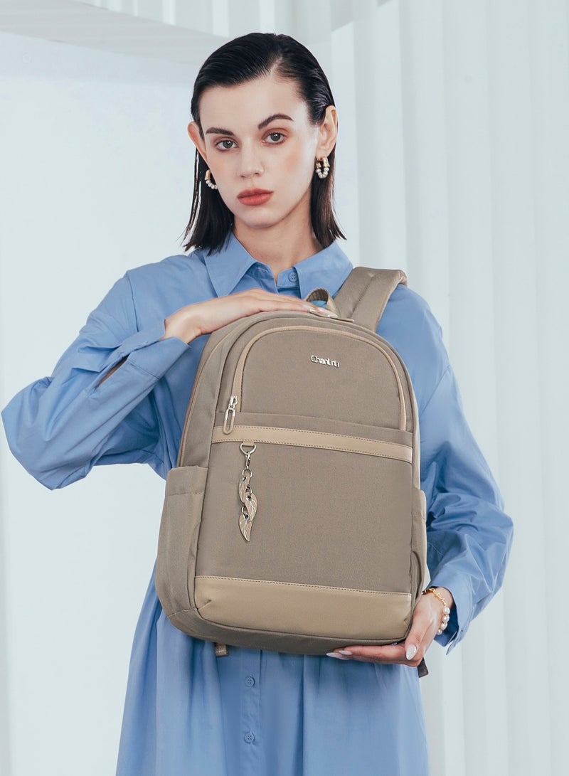 شانتريا CB00648 شنطة لاب توب بزنس مقاومه للماء مناسبه للاناث ذات مساحه تخزينية كبيره جوده عاليه بميداليه من شانتريا - كاكى - Image 2