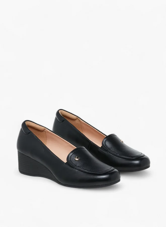 لو كونفورت Solid Wedge Heel Shoes