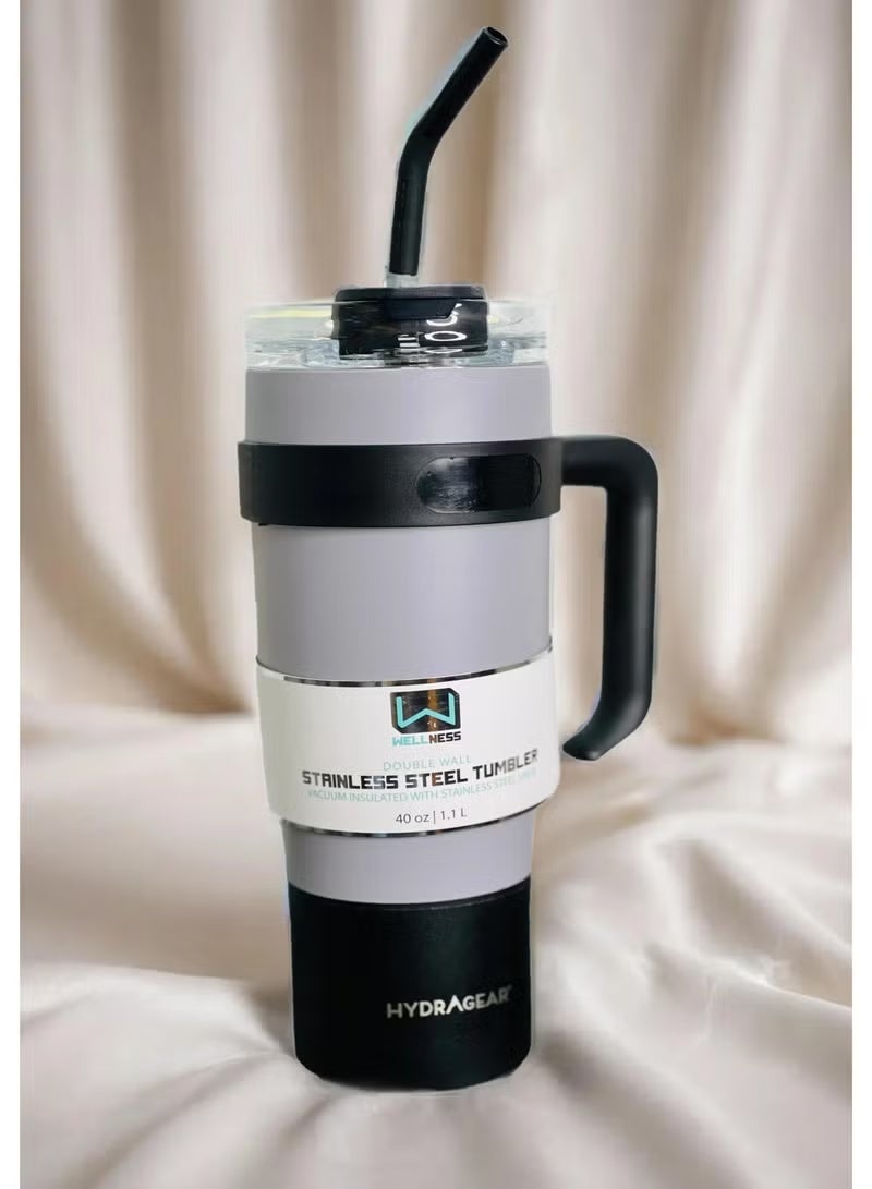 HYDRA Cup 40oz Stainless Steel Insulated Tumbler with Lid & Straw – Double Wall Vacuum Travel Mug, Keeps Drinks Hot & Cold, Reusable Water Bottle for Coffee, Tea & Smoothies - Image 4