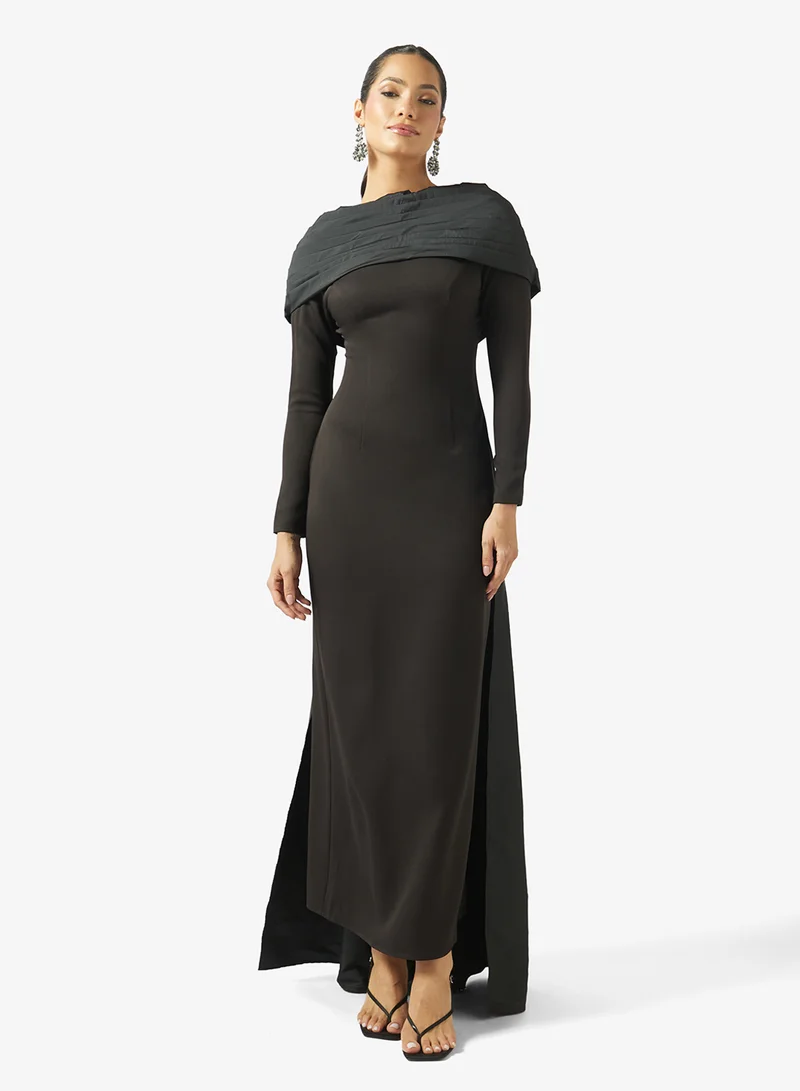 Chase Draped Bodycon Maxi Dress