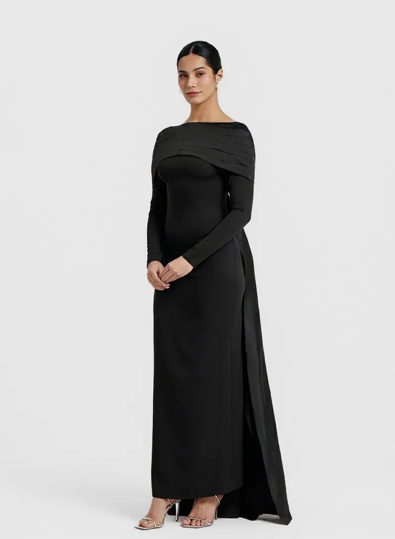 Chase Draped Bodycon Maxi Dress