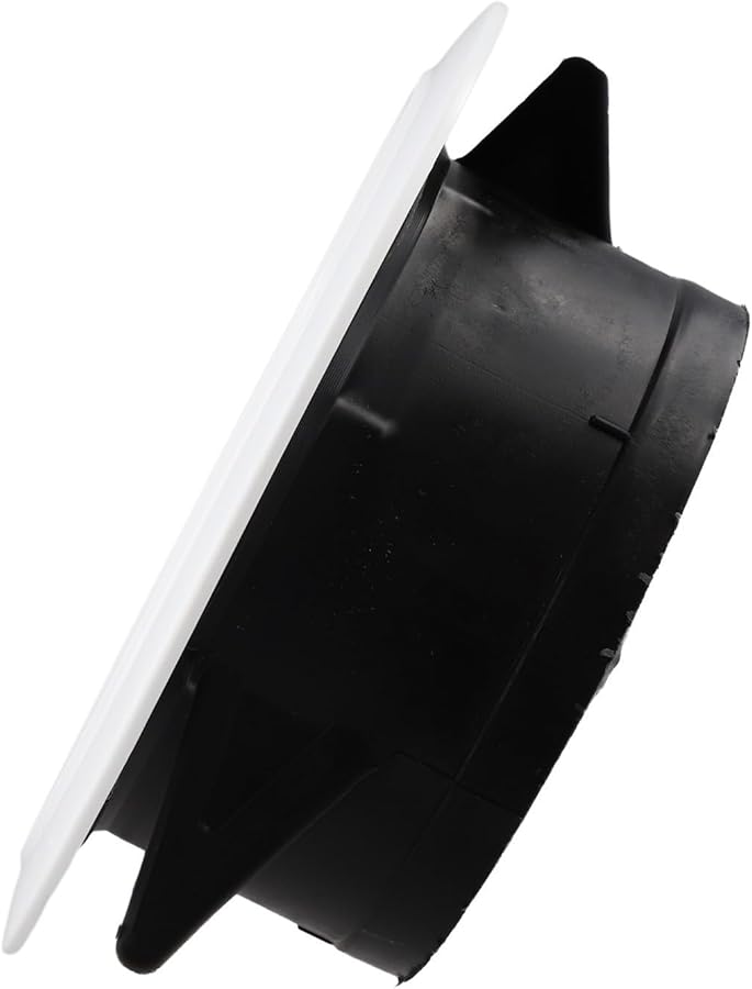 150mm Adjustable ABS Round Ventilation Grille Cover For Wall And Ceiling Vent White Black - Image 4