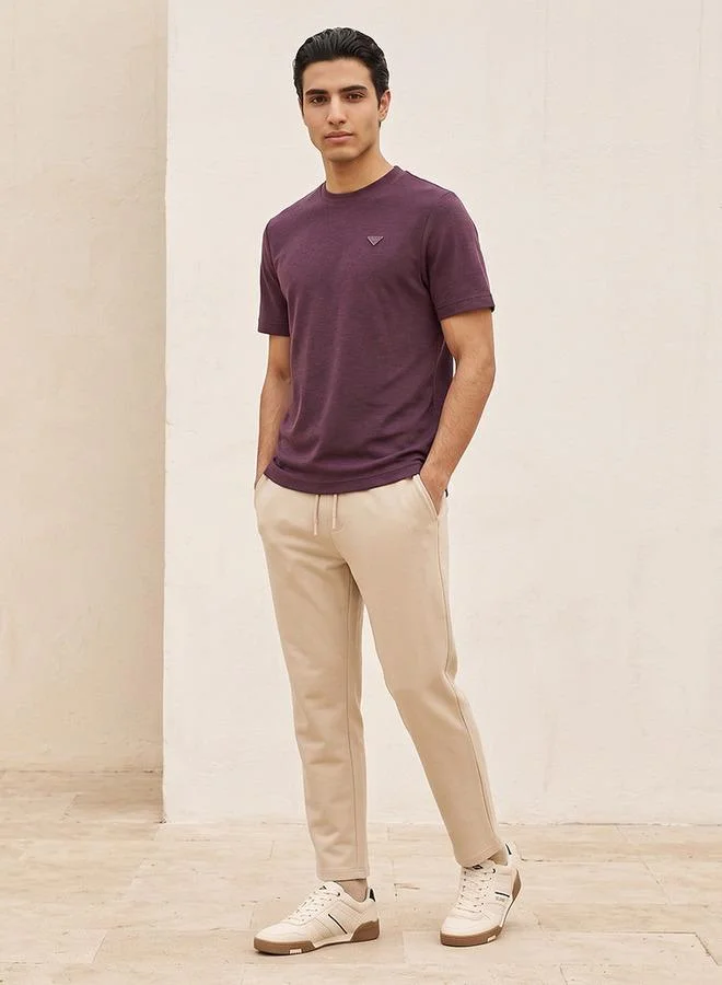 لي كوبر Lee Cooper Regular Fit Crew Neck Textured T-shirt