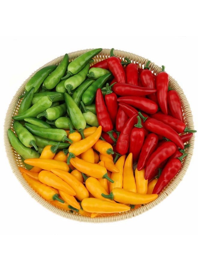 Gresorth 60pcs Artificial MINI Pepper Chili Fake Vegetable Home Kitchen Party Christmas Food Toy Decoration - Image 1