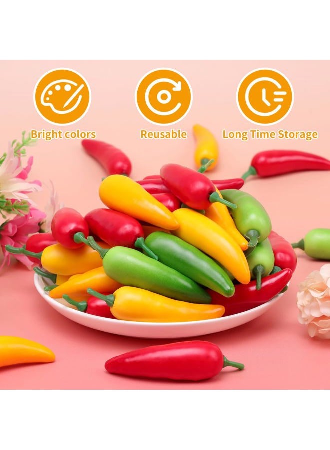 Gresorth 60pcs Artificial MINI Pepper Chili Fake Vegetable Home Kitchen Party Christmas Food Toy Decoration - Image 3