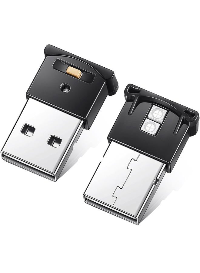 Frienda ضوء LED صغير USB، إضاءة داخلية RGB للسيارة، ضوء جو ذكي بتيار مستمر 5V، ضوء لوحة مفاتيح الكمبيوتر المحمول، ديكور منزلي ومكتبي، مصباح ليلي، سطوع قابل للتعديل، 8 ألوان (قطعتان) - Image 1