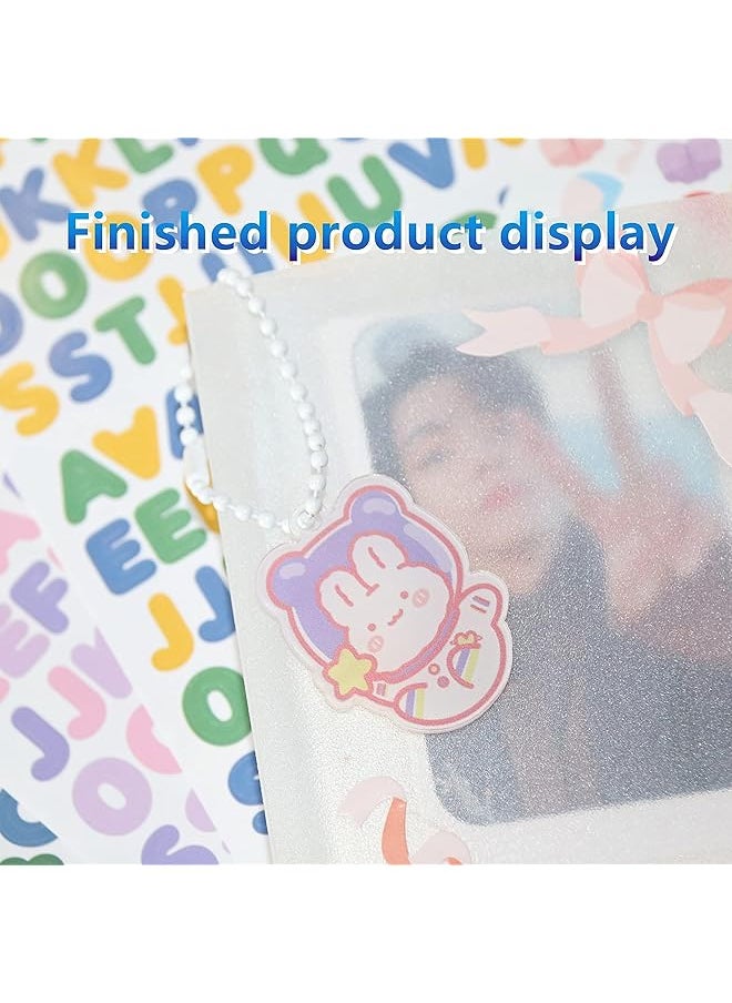 erorex One Hand Kpop Photocard Holder Book Binder Photo Card Holders Sleeves For Album Trading Cards Instax Mini Film Polaroid Camera With 9 Sheets Kawaii Korean Stickers 2X3 36 Pockets  - Image 5