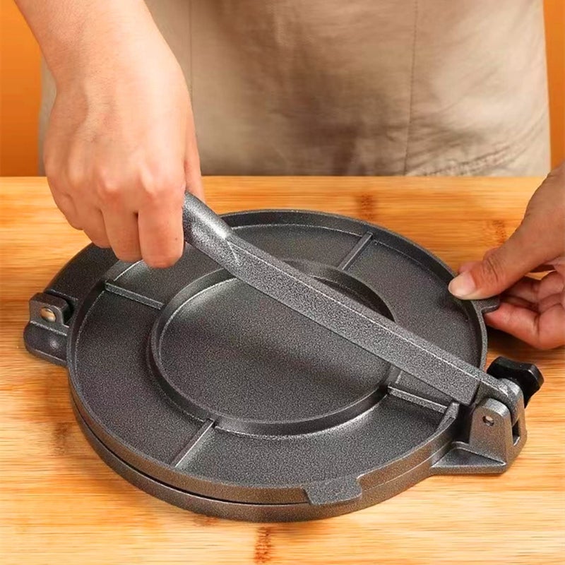 RBRSLALA RBRSLALA Tortilla Press Aluminum Alloy Tortilla Press Flapjack Machine Crepe Machine Pancake maker cast aluminum tortillas homemade pancakes with 50 Parchment Paper 65in black 