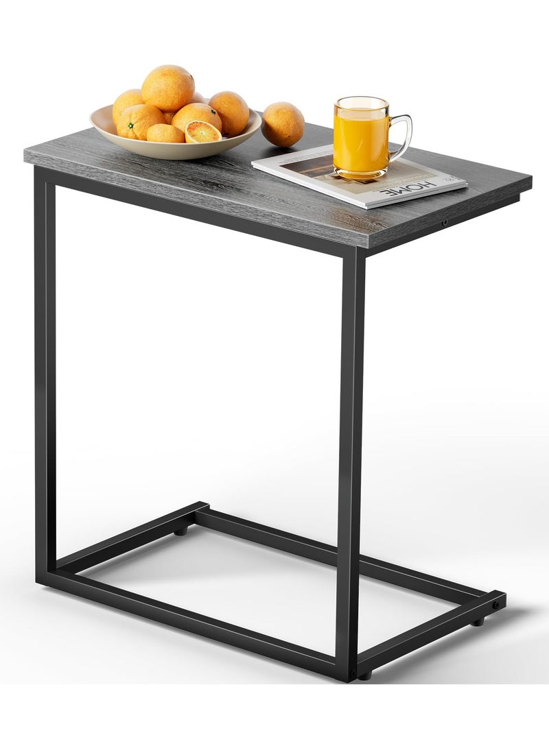 Bukela End Table Living Room, C Shaped End Table 27 inches High, Side Table for Couch Slide Under, C Table Sofa Side End Table，C Table Sofa Side End Table for Living Room  - Image 1