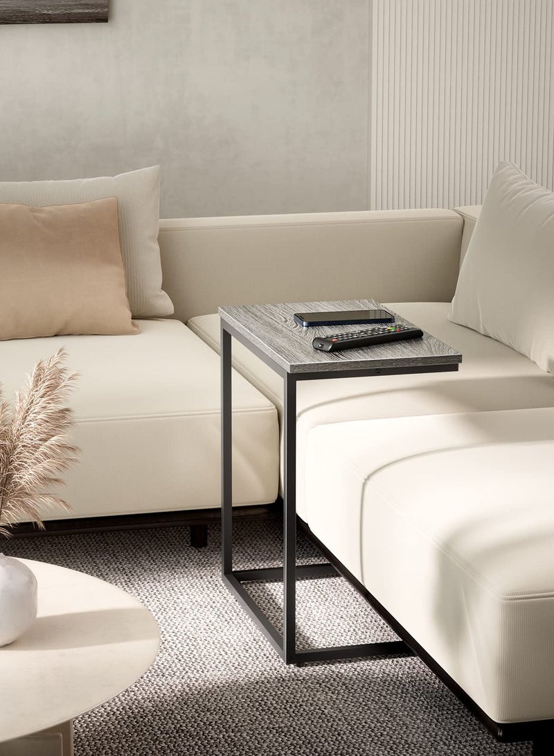 Bukela End Table Living Room, C Shaped End Table 27 inches High, Side Table for Couch Slide Under, C Table Sofa Side End Table，C Table Sofa Side End Table for Living Room  - Image 2
