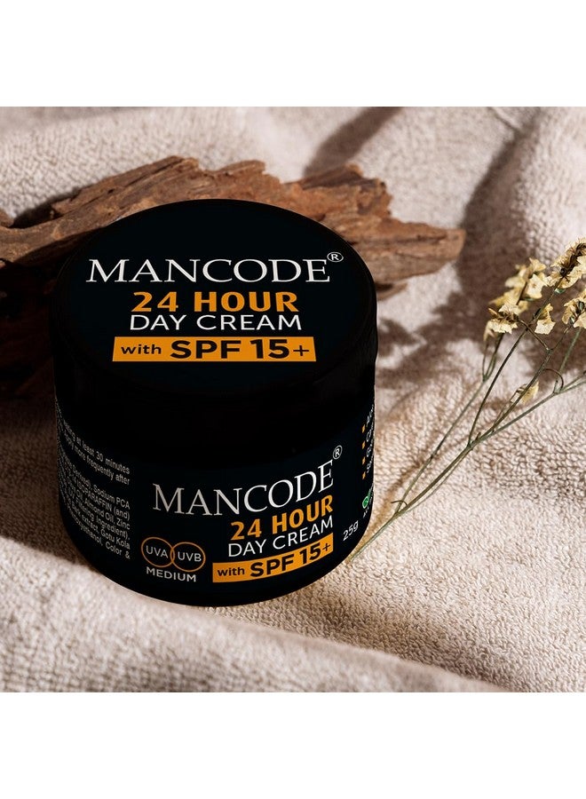 MAN CODE Mancode 24 Hours Day Cream For Men Spf 15+ Sun Tan Protection Improves Skin Elasticity Aloe Vera Enriched No Paraben Sulfate 25Gm Creams For Men (Pack Of 1)  - Image 2