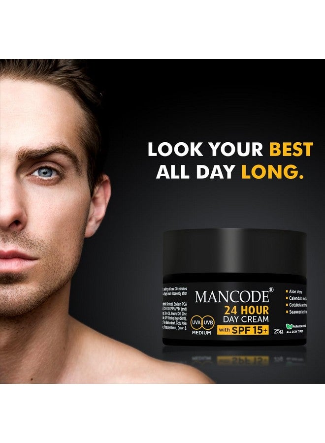 MAN CODE Mancode 24 Hours Day Cream For Men Spf 15+ Sun Tan Protection Improves Skin Elasticity Aloe Vera Enriched No Paraben Sulfate 25Gm Creams For Men (Pack Of 1)  - Image 3