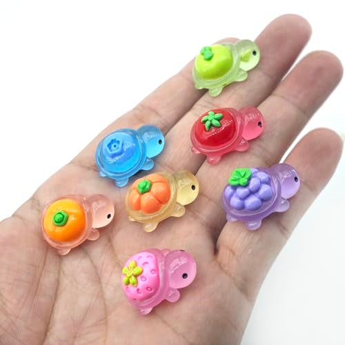 Nuanmu 42Pcs Miniature Resin Turtle 3D Figurines Glow in The Dark Garden Micro Desk Pets Dollhouse Decor for Decorating DIY Fish Tank Fridge Wall Art - Image 4