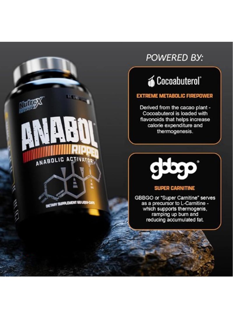 نورتكس ريسيرش كبسولات انابول هاردكور من شركة نوتريكس ريسيرش 60 كبسولة - Image 2